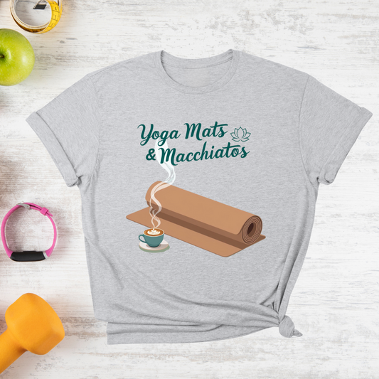 Yoga Mats & Macchiatos T-Shirt