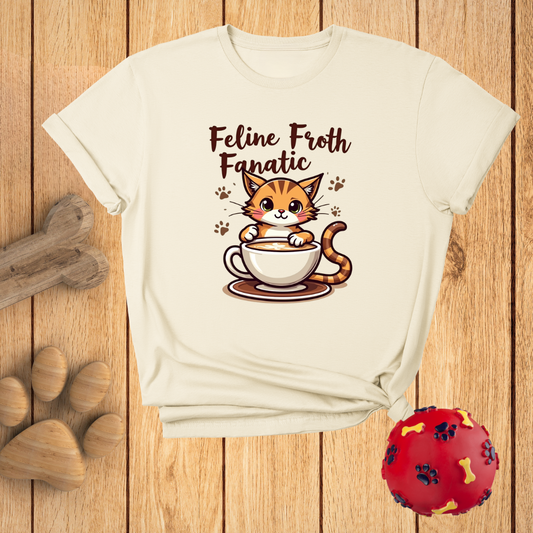 Feline Froth Fanatic T-Shirt