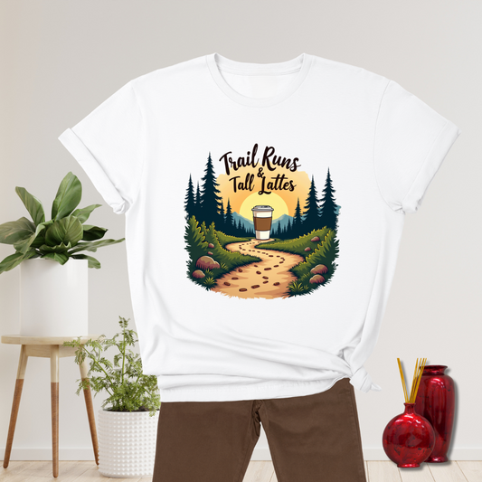 Trail Runs Tall Lattes T-Shirt