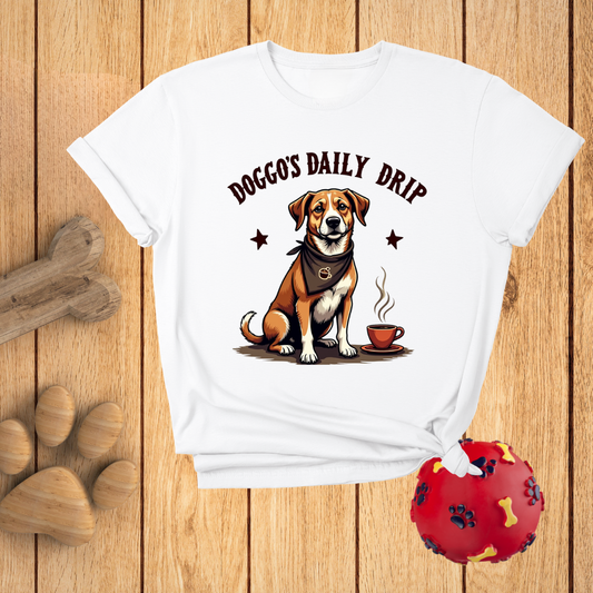 Cute Dog Coffee Lover T-Shirt
