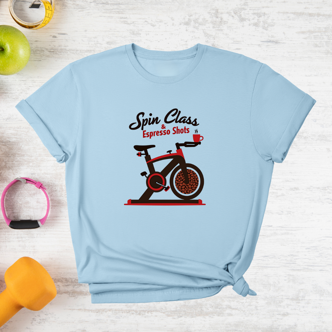 Spin Class with Espresso shots T-Shirt