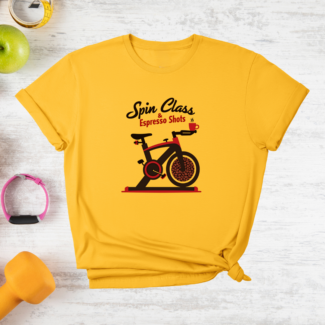 Spin Class with Espresso shots T-Shirt